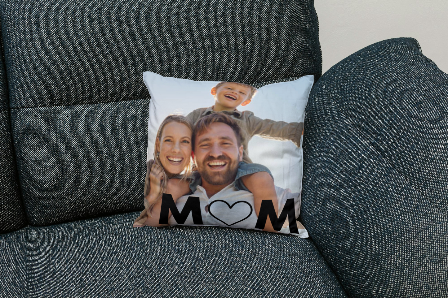 Mom Custom Mother's Day Floral Text Throw Pillow